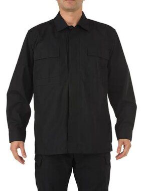 5.11 Tactical TDU Long sleeve shirt button Black ripstop men new XX-Large XXL